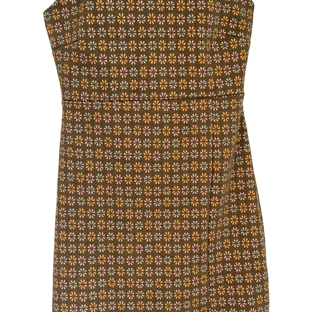 Altar'd State Retro Floral Halter Mini Dress Womens S Brown Boho Y2K Boho Chic - Picture 3 of 10